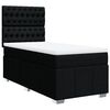 vidaXL Box spring postel s matrac&iacute; čern&aacute; 90x200 cm textil