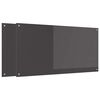 vidaXL Kuchyňsk&yacute; obklad 2 pcs Tmavě &scaron;ed&aacute; 120 x 60 cm tvrzen&eacute; sklo