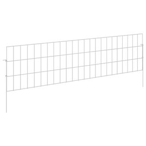 vidaXL Zahradn&iacute; plot se sloupky 24 ks 115 x 30 cm Pozinkovan&aacute; ocel