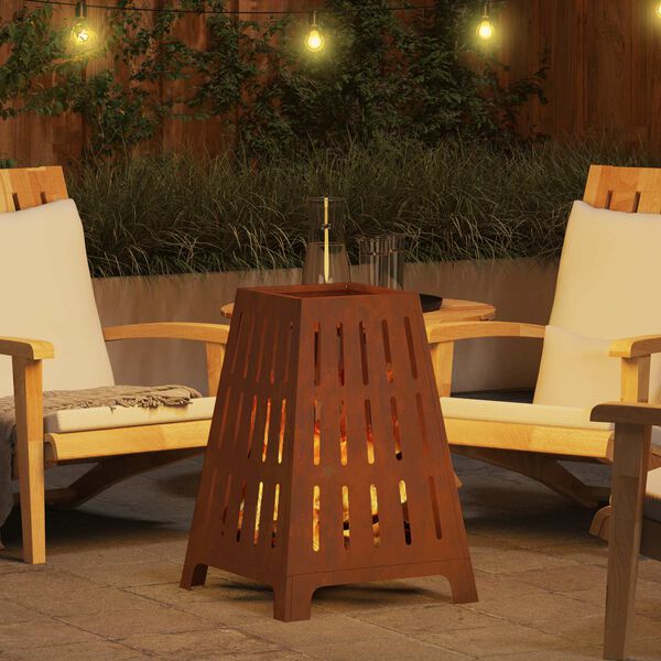 vidaXL Ohni&scaron;tě Hněd&aacute; 50 x 50 x 70 cm Povětrnostně odoln&aacute; ocel