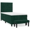vidaXL Box spring postel s matrac&iacute; tmavě zelen&aacute; 100x200 cm samet