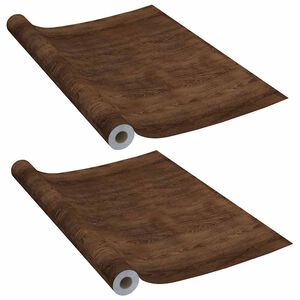 vidaXL Samolep&iacute;c&iacute; tapety na dveře 2 ks tmav&yacute; dub 210 x 90 cm PVC