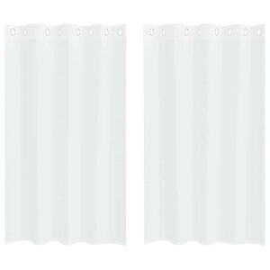 vidaXL Voile Z&aacute;clona 2 ks B&iacute;l&aacute; 175 x 140 cm Polyester