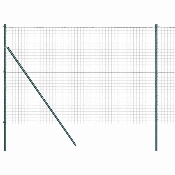 vidaXL Plot s sloupkem Zelen&aacute; 1,5 x 10 m Ocel a PVC