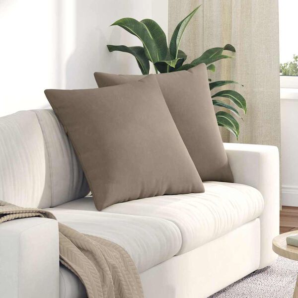 vidaXL Pohovkové polštáře 2 pcs Taupe 60 x 60 cm textil