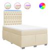 vidaXL Box spring postel s matrac&iacute; kr&eacute;mov&aacute; 120x200 cm textil