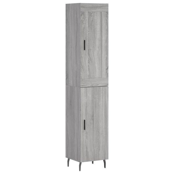 vidaXL Skř&iacute;ň highboard &scaron;ed&aacute; sonoma 34,5 x 34 x 180 cm kompozitn&iacute; dřevo