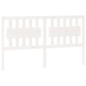 vidaXL Čelo postele b&iacute;l&eacute; 155,5 x 4 x 100 cm masivn&iacute; borovice