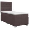 vidaXL Postel boxspring s matrac&iacute; Tmavě hněd&aacute; 90 x 200 cm Textil