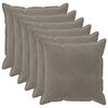 vidaXL Povlak na pol&scaron;t&aacute;ř 6 pcs HOUTEN Světle &scaron;ed&aacute; 60 x 60 cm Samet