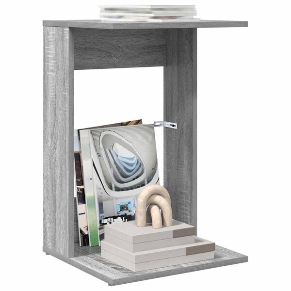 vidaXL Bočn&iacute; stůl &Scaron;ed&aacute; Sonoma 40 x 38 x 62,5 cm kompozitn&iacute; dřevo