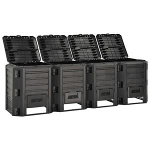 vidaXL Zahradn&iacute; kompost&eacute;r čern&yacute; 1 600 l