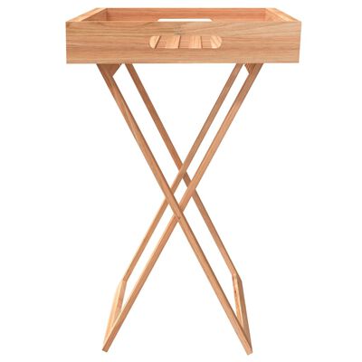 vidaXL Skládací stolek s podnosem 52x36x56,5 cm masivní ořechové dřevo