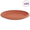 vidaXL Kruhov&yacute; květinov&yacute; t&aacute;cek 24 ks Cihlově červen&aacute; &Oslash; 17,5 x 2 cm