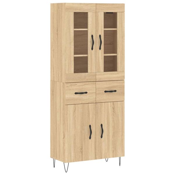 vidaXL Skř&iacute;ň highboard dub sonoma 69,5 x 34 x 180 cm kompozitn&iacute; dřevo