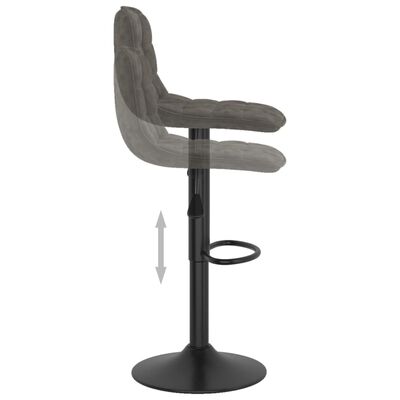 vidaXL Barové židle 2 ks tmavě šedé samet
