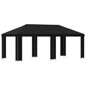 vidaXL Zahradn&iacute; alt&aacute;n 6 x 3 m Čern&aacute; Polyester a ocel 190 gsm