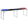 vidaXL Skl&aacute;dac&iacute; stůl na beer pong s kel&iacute;mky a m&iacute;čky 240 cm