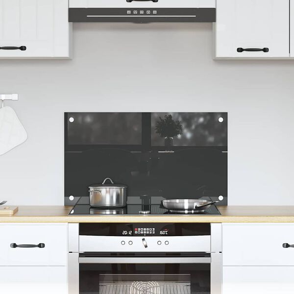 vidaXL Kuchyňská zástěna Tmavě šedá 70 x 40 x 0,6 cm tvrzené sklo