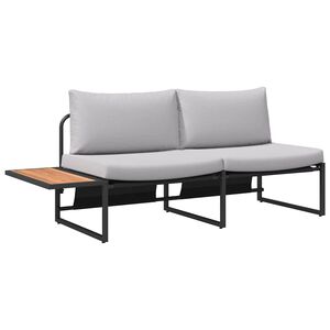 vidaXL Zahradn&iacute; sofa s pol&scaron;t&aacute;řem Světle &scaron;ed&aacute; 200,5 x 70 x 85,5 cm Ocel