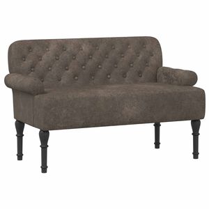 vidaXL Pohovka s knofl&iacute;kov&yacute;m pro&scaron;&iacute;v&aacute;n&iacute;m Tmavě &scaron;ed&aacute; 120 x 65 x 78 cm