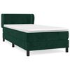 vidaXL Box spring postel s matrac&iacute; tmavě zelen&aacute; 90x190 cm samet