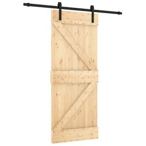 vidaXL Posuvn&eacute; dveře Přirozen&aacute; a čern&aacute; 85 x 210 cm