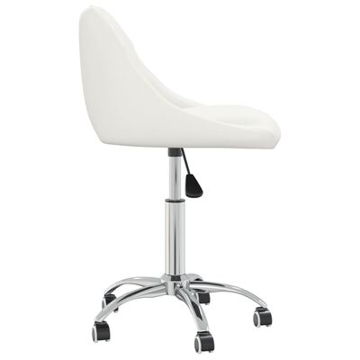 vidaXL Otočná kancelářská židle bílá umělá kůže