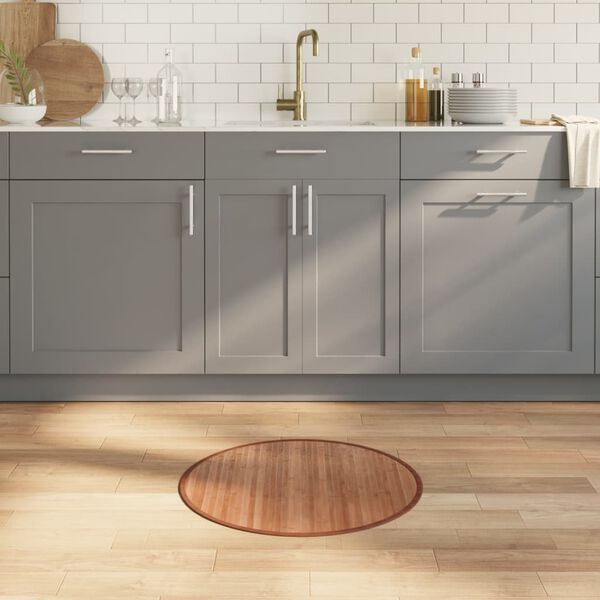 vidaXL Koberec kulat&yacute; př&iacute;rodn&iacute; 60 cm bambus