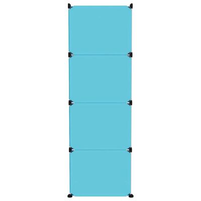 vidaXL Dětská modulární skříň s 12 úložnými boxy modrá PP
