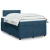 vidaXL Box spring postel s matrac&iacute; modr&aacute; 120 x 200 cm samet