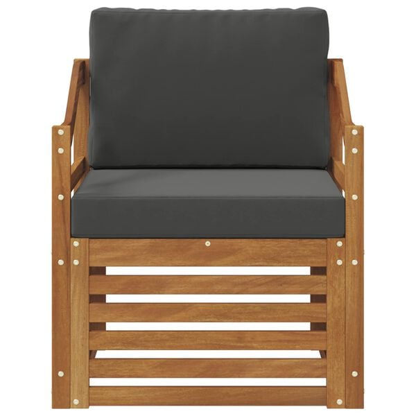 vidaXL Venkovn&iacute; pohovkov&aacute; souprava Masivn&iacute; ak&aacute;ciov&eacute; dřevo a polyester