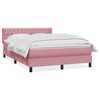 vidaXL Box spring postel s matrac&iacute; růžov&aacute; 140x210 cm samet