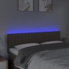 vidaXL Čelo postele s LED taupe 144x5x78/88 cm textil