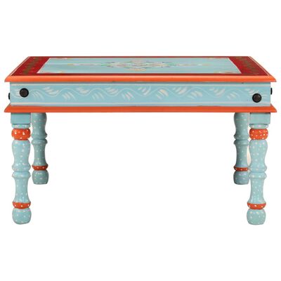vidaXL Konferenční stolek modrý ručně malovaný masivní mangovník