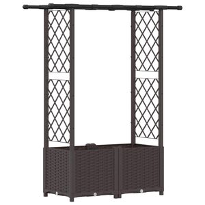 vidaXL Vyv&yacute;&scaron;en&yacute; z&aacute;hon s trel&aacute;ž&iacute; a střechou Hněd&aacute; 124,5 x 40 x 136 cm