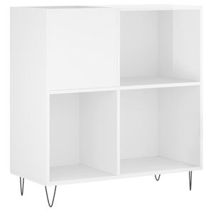 vidaXL Skř&iacute;ňka na LP desky leskl&aacute; b&iacute;l&aacute; 84,5x38x89 cm kompozitn&iacute; dřevo