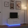 vidaXL TV skř&iacute;ňka s LED osvětlen&iacute;m b&iacute;l&aacute; 100x41x50 cm