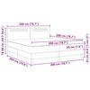 vidaXL Postel s boxspringem s LED Cappuccino 200 x 200 cm Uměl&aacute; kůže