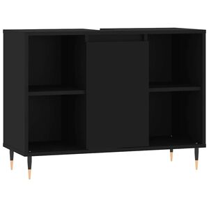 vidaXL Koupelnov&aacute; skř&iacute;ňka čern&aacute; 80 x 33 x 60 cm kompozitn&iacute; dřevo