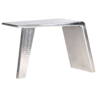 vidaXL Letecký psací stůl stříbrný 112 x 50 x 76 cm kov