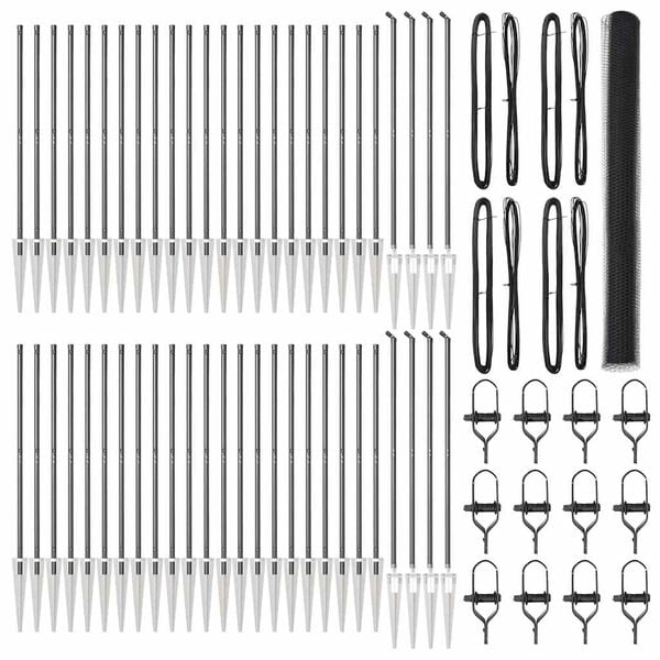 vidaXL Plotov&yacute; sloupek. &Scaron;ed&aacute; 100 x 1,6 m (25 mm s&iacute;ť) Ocel a PVC