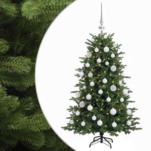 vidaXL Uměl&yacute; v&aacute;nočn&iacute; stromek s v&aacute;nočn&iacute;mi koulemi 120 cm 150 LED