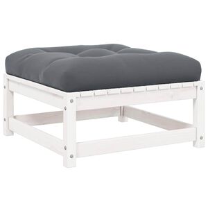 vidaXL Zahradn&iacute; podnožka s podu&scaron;kou b&iacute;l&aacute; masivn&iacute; borov&eacute; dřevo