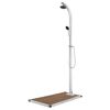 vidaXL Zahradn&iacute; sprcha s hnědou z&aacute;kladnou 220 cm hlin&iacute;k