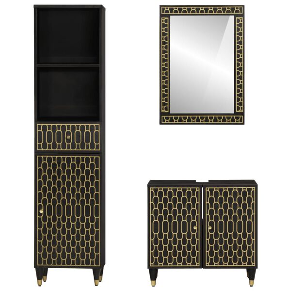 vidaXL 3d&iacute;ln&aacute; koupelnov&aacute; sestava masivn&iacute; mangovn&iacute;kov&eacute; dřevo