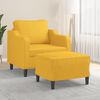 vidaXL Křeslo s podnožkou světle žlut&eacute; 60 cm textil