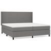 vidaXL Box spring postel s matrac&iacute; tmavě &scaron;ed&aacute; 200x200 cm textil