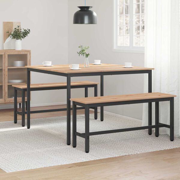 vidaXL J&iacute;deln&iacute; stůl Př&iacute;rodn&iacute; 110 x 110 x 75 cm Masivn&iacute; borov&eacute; dřevo