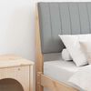 vidaXL Čalouněné čelo postele Světle šedá 75 cm Masivní borové dřevo